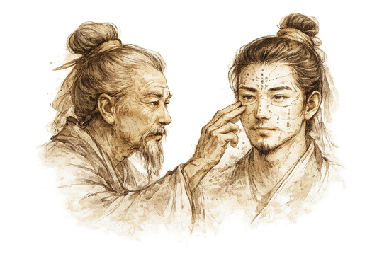 TCM masters analyzing the tongue and pulse — the traditional, subjective approach